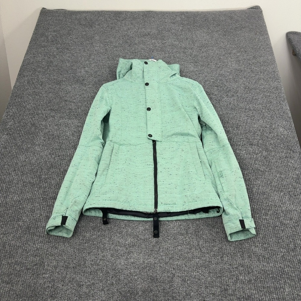 686 Jacket Womens Green Waterproof Hooded Snowboard Winter Ski Gorpcore
